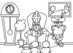 Sinterklaas En Zwarte Piet Kleurplaat. Kleurplaten Sinterklaas kleurplaten Sinterklaas en zwarte piet 