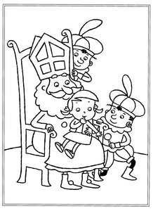Sinterklaas Kinder Pieten Kleurplaat. Kleurplaten Sinterklaas kleurplaten Sinterklaas kinder pieten 