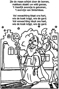 Sinterklaas Liedjes Kleurplaat. Kleurplaten Sinterklaas kleurplaten Sinterklaas liedjes 