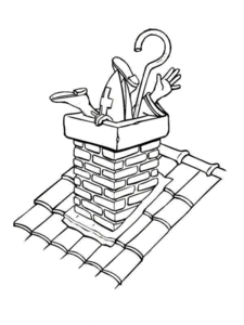Sinterklaas Op Het Dak Kleurplaat. Kleurplaten Sinterklaas kleurplaten Sinterklaas op het dak 