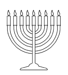 Hannukah Kleurplaat. Speciale dagen Kleurplaten Hannukah 