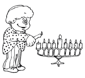 Hannukah Kleurplaat. Speciale dagen Kleurplaten Hannukah 