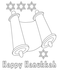 Hannukah Kleurplaat. Speciale dagen Kleurplaten Hannukah 