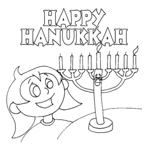 Hannukah Kleurplaat. Speciale dagen Kleurplaten Hannukah 