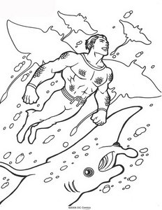 Aquaman Kleurplaat. Kleurplaten Superhelden kleurplaten Aquaman 