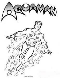 Aquaman Kleurplaat. Kleurplaten Superhelden kleurplaten Aquaman 
