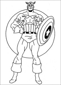 Captain America Kleurplaat. Kleurplaten Superhelden kleurplaten Captain america 