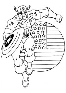 Captain America Kleurplaat. Kleurplaten Superhelden kleurplaten Captain america 