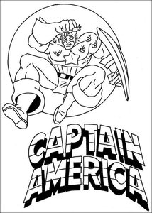 Captain America Kleurplaat. Kleurplaten Superhelden kleurplaten Captain america 