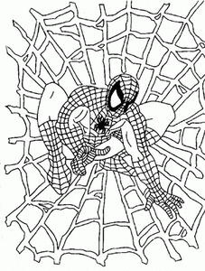 Spiderman Kleurplaat. Spiderman Kleurplaten Superhelden kleurplaten 