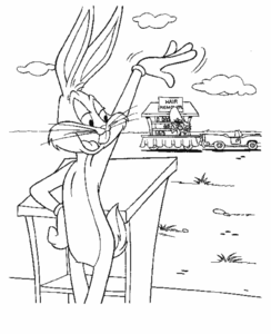 Bugs Bunny Kleurplaat. Bugs bunny Kleurplaten Tv series kleurplaten 