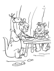 Flintstones Kleurplaat. Kleurplaten Flintstones Tv series kleurplaten 