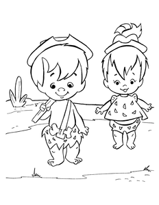 Flintstones Kleurplaat. Kleurplaten Flintstones Tv series kleurplaten 