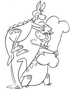 Flintstones Kleurplaat. Kleurplaten Flintstones Tv series kleurplaten 
