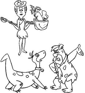 Flintstones Kleurplaat. Kleurplaten Flintstones Tv series kleurplaten 