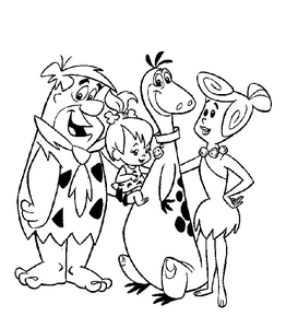 Flintstones Kleurplaat. Kleurplaten Flintstones Tv series kleurplaten 