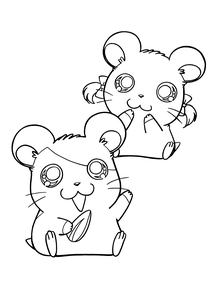 Hamtaro Kleurplaat. Hamtaro Kleurplaten Tv series kleurplaten 