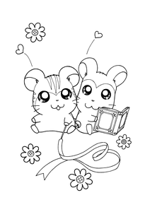 Hamtaro Kleurplaat. Hamtaro Kleurplaten Tv series kleurplaten 