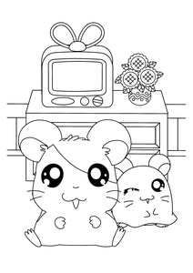Hamtaro Kleurplaat. Hamtaro Kleurplaten Tv series kleurplaten 