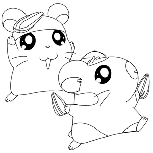 Hamtaro Kleurplaat. Hamtaro Kleurplaten Tv series kleurplaten 