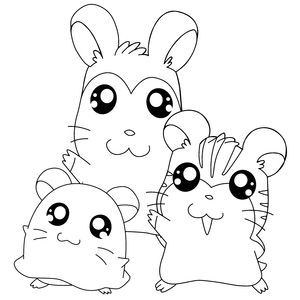 Hamtaro Kleurplaat. Hamtaro Kleurplaten Tv series kleurplaten 
