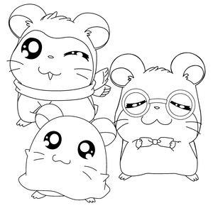 Hamtaro Kleurplaat. Hamtaro Kleurplaten Tv series kleurplaten 