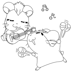 Hamtaro Kleurplaat. Hamtaro Kleurplaten Tv series kleurplaten 