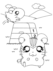 Hamtaro Kleurplaat. Hamtaro Kleurplaten Tv series kleurplaten 