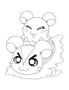 Hamtaro Kleurplaat. Hamtaro Kleurplaten Tv series kleurplaten 