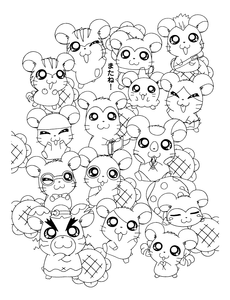 Hamtaro Kleurplaat. Hamtaro Kleurplaten Tv series kleurplaten 