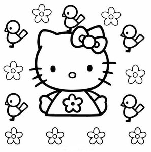 Hello Kitty Kleurplaat. Hello kitty Kleurplaten Tv series kleurplaten 