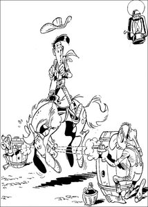 Lucky Luke Kleurplaat. Lucky luke Kleurplaten Tv series kleurplaten 