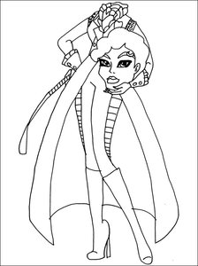 Monster High Kleurplaat. Kleurplaten Tv series kleurplaten Monster high 