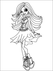 Monster High Kleurplaat. Kleurplaten Tv series kleurplaten Monster high 