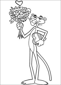 Pink Panther Kleurplaat. Pink panther Kleurplaten Tv series kleurplaten 