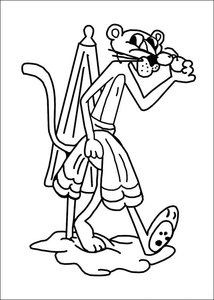 Pink Panther Kleurplaat. Pink panther Kleurplaten Tv series kleurplaten 