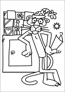 Pink Panther Kleurplaat. Pink panther Kleurplaten Tv series kleurplaten 
