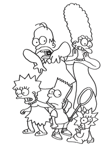 Simpsons Kleurplaat. Simpsons Kleurplaten Tv series kleurplaten 