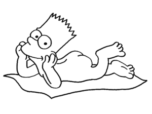 Simpsons Kleurplaat. Simpsons Kleurplaten Tv series kleurplaten Bart Simpson Strand