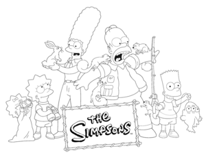 Simpsons Kleurplaat. Simpsons Kleurplaten Tv series kleurplaten 