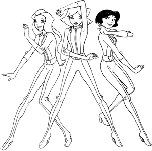 Totally Spies Kleurplaat. Kleurplaten Totally spies Tv series kleurplaten 