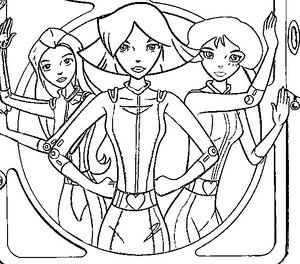 Totally Spies Kleurplaat. Kleurplaten Totally spies Tv series kleurplaten 