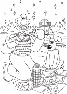 Wallace En Gromit Kleurplaat. Kleurplaten Tv series kleurplaten Wallace en gromit 
