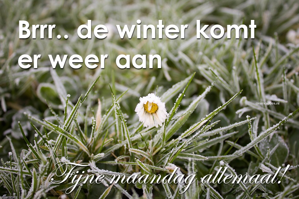 Maandag Facebook plaatjes Fijne maandag Fijne maandag allemaal Brr de winter komt er weer aan 