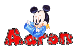 Aaron Naamanimaties Mickey Mouse Die Glimmend Aaron Laat Zien