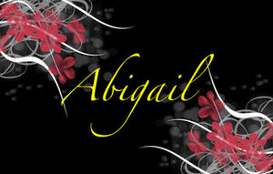 Abigail Naamanimaties De Naam Abigail In Het Geel, Met Bloemen