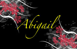 Abigail Naamanimaties De Naam Abigail In Het Geel, Met Bloemen
