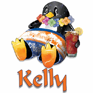 Naamanimaties Kelly Kelly Pinguin Aan Drankje