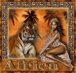 Afrika Plaatjes Afrikaanse Vrouw Met Tijger