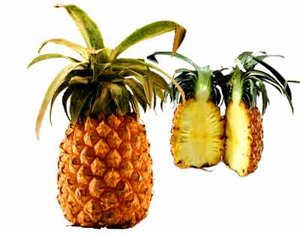 Ananas Plaatjes Doorgesneden Ananas